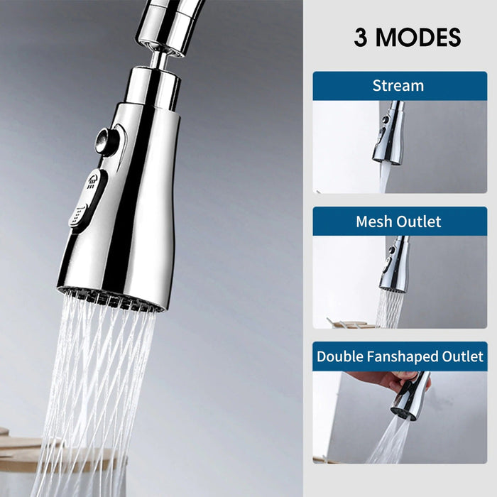 3 Way Kitchen Faucet Rotatable Head