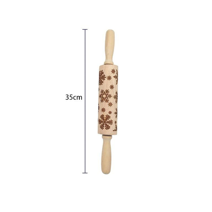 Christmas Embossing Rolling Pin