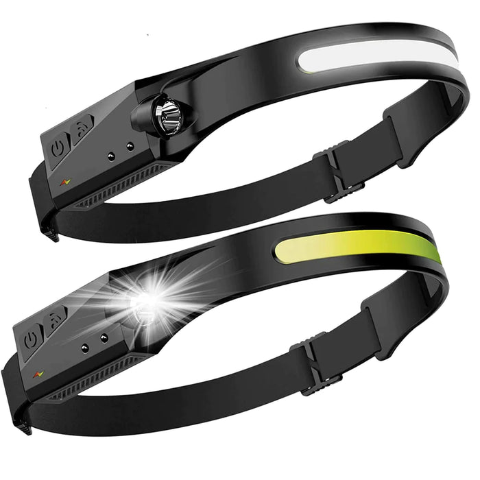 BrightBuddy - LED Headlamp - Waterproof, Rechargeable Wide 180° Angle Headlight