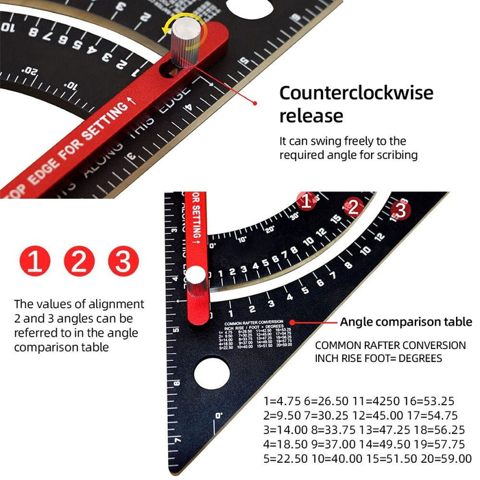 Aluminum Alloy Triangle Ruler