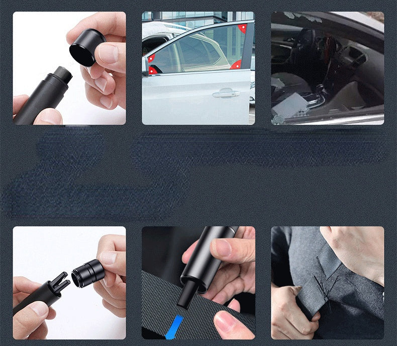 Car Safety Hammer - 2-in-1 Emergency Glass Breaker and Belt Cutter