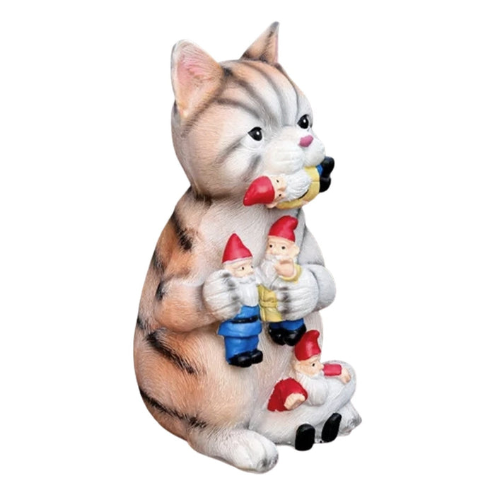 Cat Eating Gnomes Toy