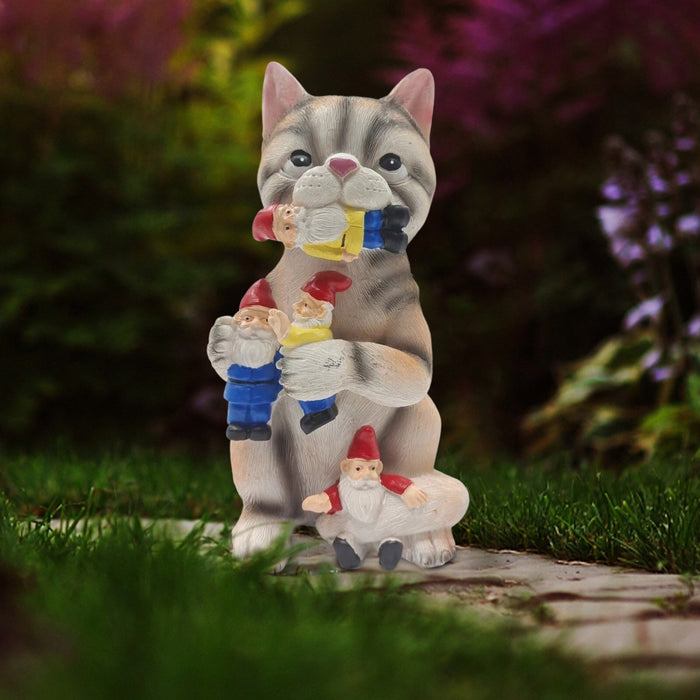 Cat Eating Gnomes Toy