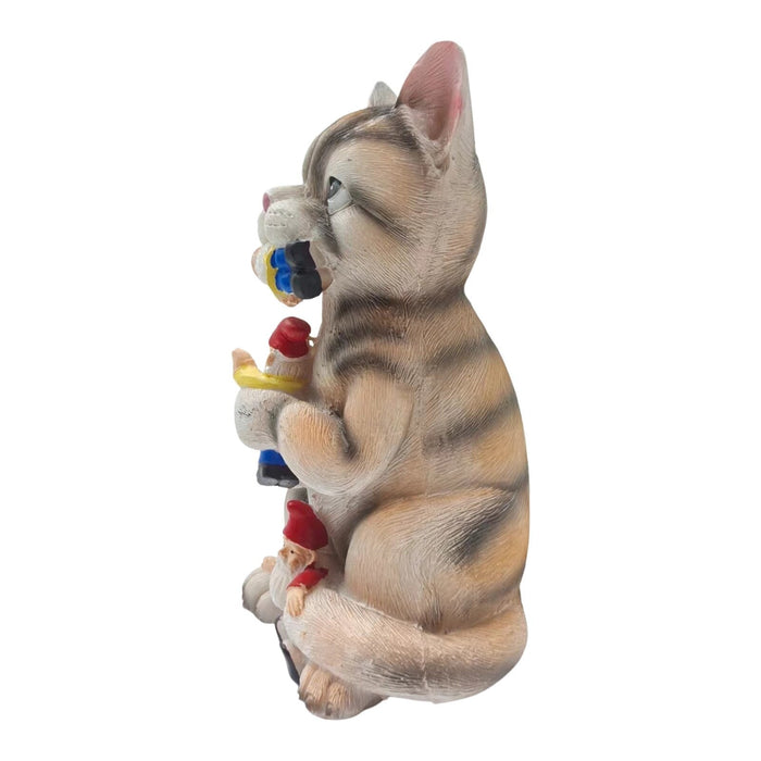 Cat Eating Gnomes Toy