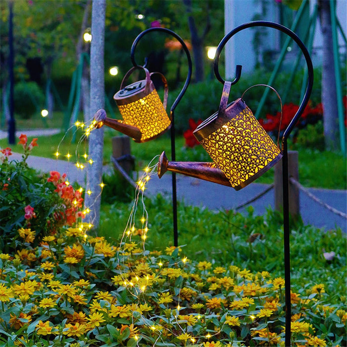 Solar Garden Watering Can Lights