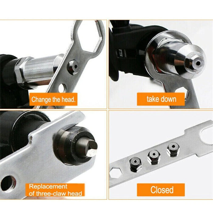 4pcs Professional Electric Rivet Gun Adapter Kit