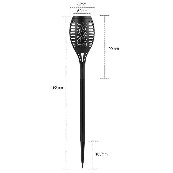 Solar Flickering Flame Garden Lamp