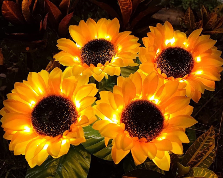 SUNFLOWER SOLAR  GARDEN LIGHTS