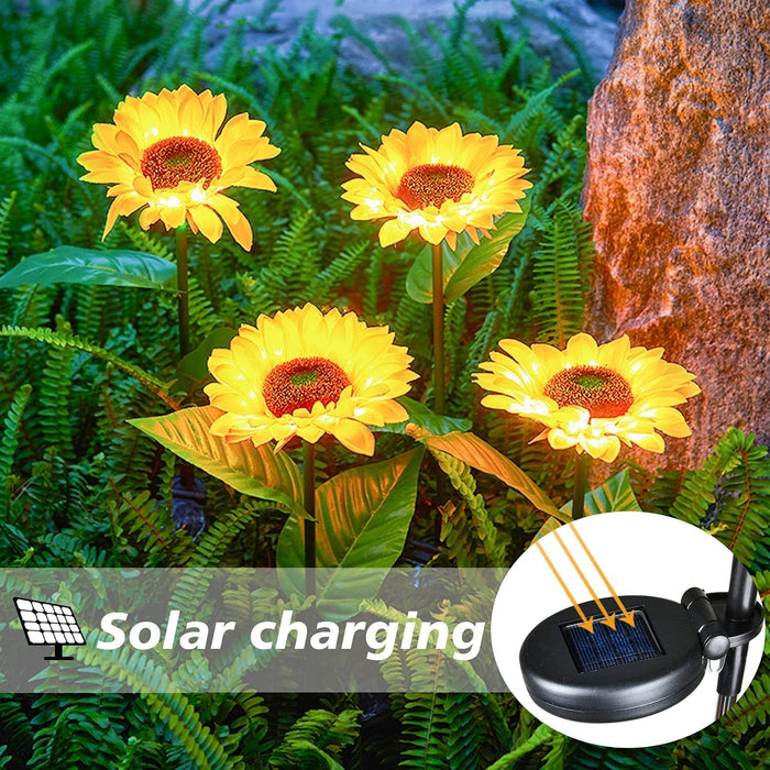 SUNFLOWER SOLAR  GARDEN LIGHTS