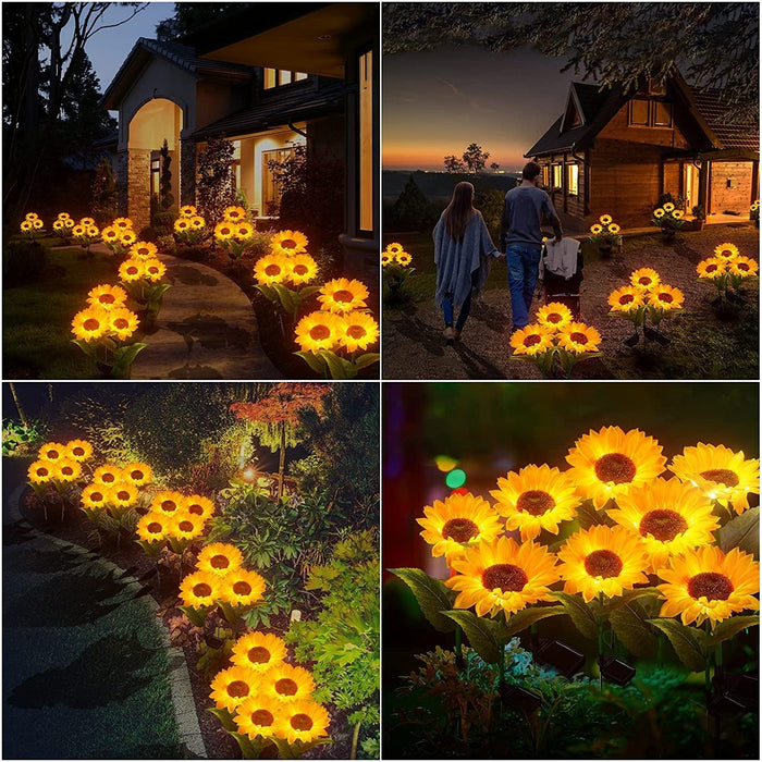 SUNFLOWER SOLAR  GARDEN LIGHTS