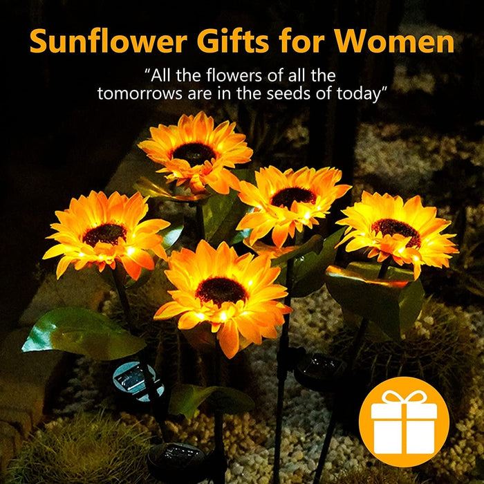 SUNFLOWER SOLAR  GARDEN LIGHTS