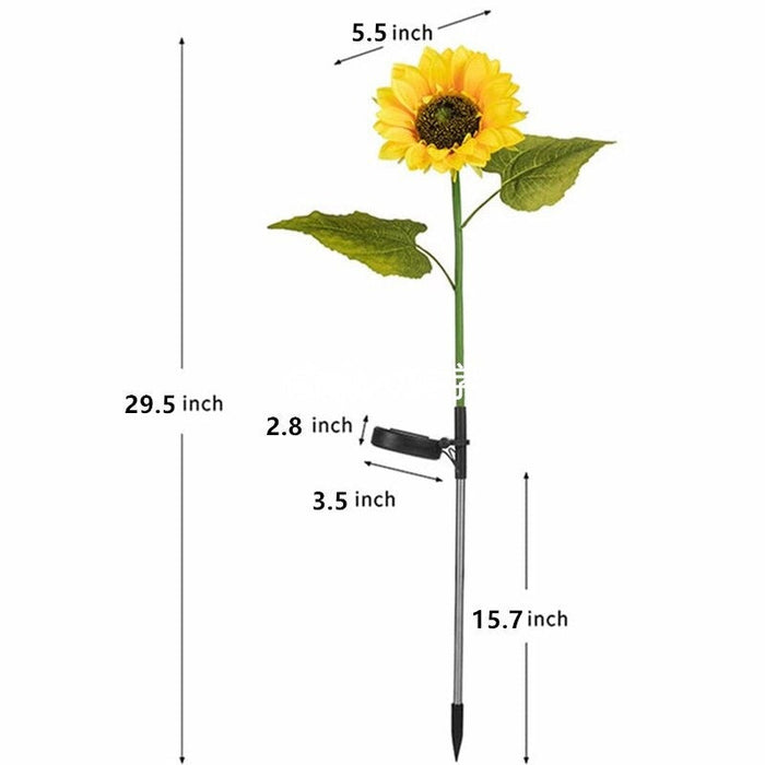 SUNFLOWER SOLAR  GARDEN LIGHTS