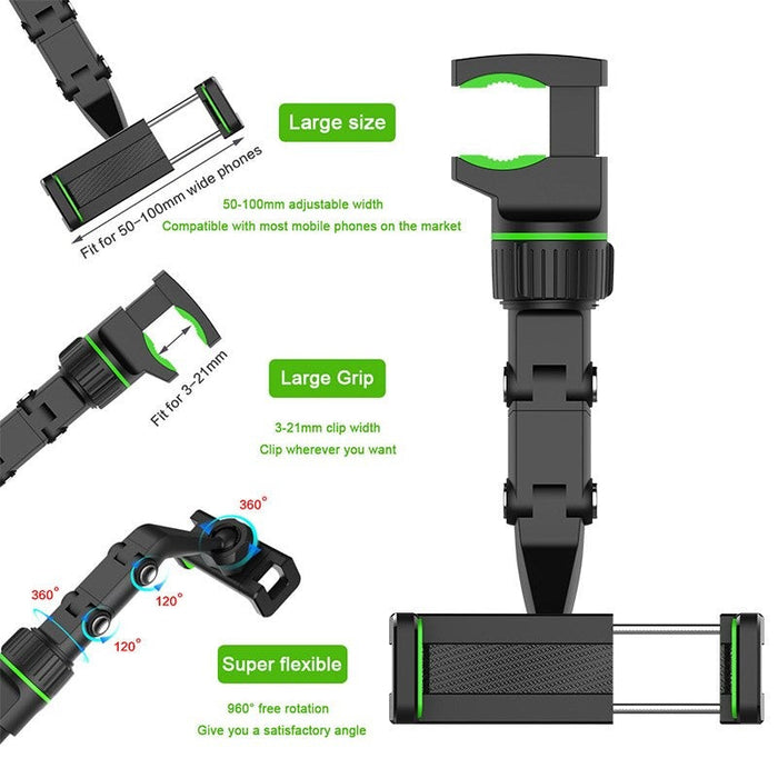 Multifunctional Rearview Mirror Phone Holder