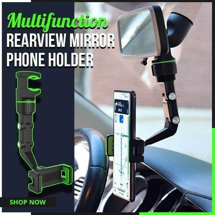 Multifunctional Rearview Mirror Phone Holder