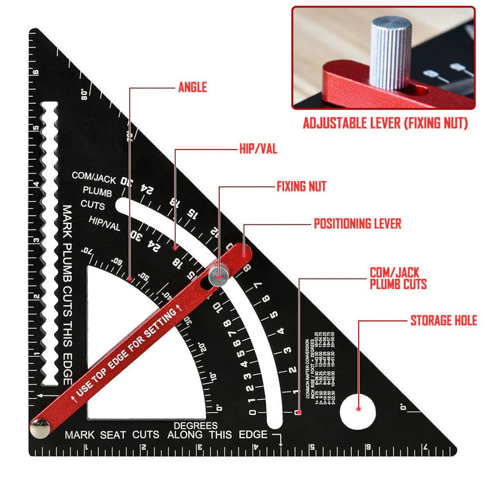 Aluminum Alloy Triangle Ruler