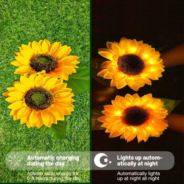 SUNFLOWER SOLAR  GARDEN LIGHTS