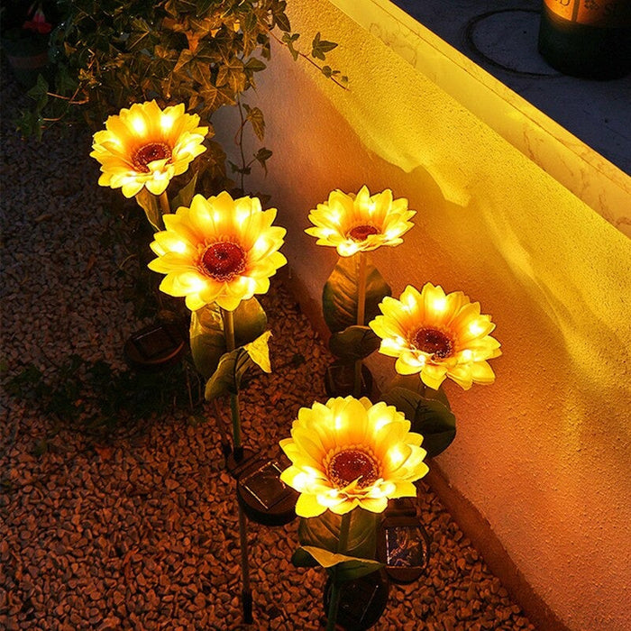 SUNFLOWER SOLAR  GARDEN LIGHTS