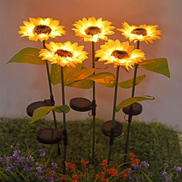 SUNFLOWER SOLAR  GARDEN LIGHTS