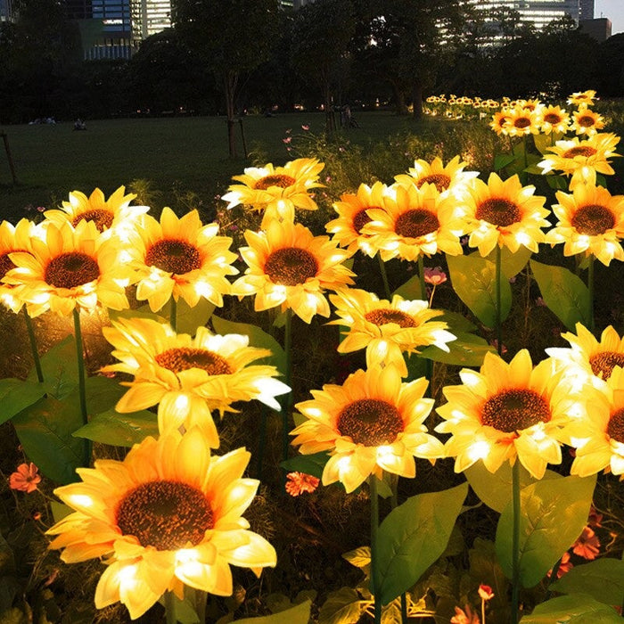 SUNFLOWER SOLAR  GARDEN LIGHTS